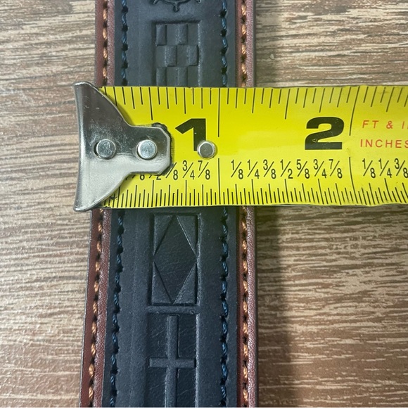 GP & Max Genuine Italian Leather Belt Nautical Made In Italy Preppy Dressy - Picture 16 of 16